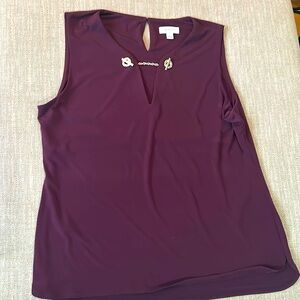 Ladies XL plum colored sleeveless top.  Calvin Klein